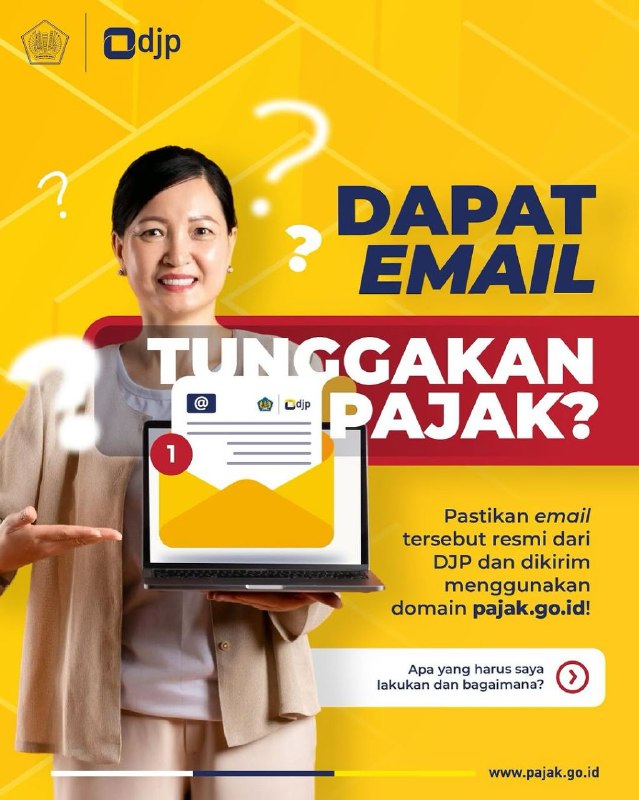 #Reminder Kemarin DJP mengirim email blast resmiSender ditjen.pajak@pajak.go.idIsinya, imbauan pembayaran tunggakan bagi WP yang memiliki tunggakan. Kemudian, arahan buat billing langsung di coretax dan bayar di channel resmi.Itu bukan penipuan ya ✅Yang penipuan itu yang minta unduh sesuatu, bayar meterai dsbnya, dan terutama tidak menggunakan domain resmi pajak.go.id.Terima kasih#Reminder Kemarin DJP mengirim email blast resmiSender ditjen.pajak@pajak.go.idIsinya, imbauan pembayaran tunggakan bagi WP yang memiliki tunggakan. Kemudian, arahan buat billing langsung di coretax dan bayar di channel resmi.Itu bukan penipuan ya ✅Yang penipuan itu yang minta unduh sesuatu, bayar meterai dsbnya, dan terutama tidak menggunakan domain resmi pajak.go.id.Terima kasih