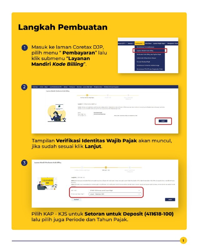 122. Saat membuat kode billing Deposit, terdapat pilihan keterangan Deposit. Apakah artinya mengikat?#Pembayaran  Tidak mengikat, karena:✅ Sesuai prinsipnya, Deposit adalah pembayaran yang belum terikat jenis pajak tertentu, sehingga masih dapat digunakan untuk jenis pajak apapun.✅ Keterangan tambahan hanya informasi untuk mempermudah identifikasi pembayaran.🧠 Contoh kasus: