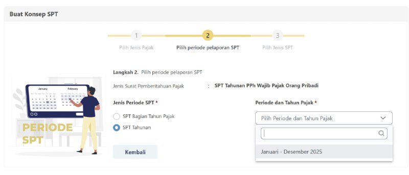 #ReminderTahun Pajak 2026 telah tibaTahun Pajak 2025 sudah bisa dilaporkan SPT Tahunan PPh-nyaSilakan buat konsep SPT Tahunan PPhPelajari logic dari pengisian SPT Tahunan jika perlu, agar tahu apa yang perlu disiapkanSemua materi tentang SPT Tahunan PPh, baik paparan dan video sudah ada di pajak.go.id/lapor-tahunan—t.me/FAQcoretax