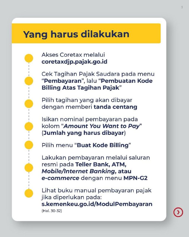 #Reminder Kemarin DJP mengirim email blast resmiSender ditjen.pajak@pajak.go.idIsinya, imbauan pembayaran tunggakan bagi WP yang memiliki tunggakan. Kemudian, arahan buat billing langsung di coretax dan bayar di channel resmi.Itu bukan penipuan ya ✅Yang penipuan itu yang minta unduh sesuatu, bayar meterai dsbnya, dan terutama tidak menggunakan domain resmi pajak.go.id.Terima kasih#Reminder Kemarin DJP mengirim email blast resmiSender ditjen.pajak@pajak.go.idIsinya, imbauan pembayaran tunggakan bagi WP yang memiliki tunggakan. Kemudian, arahan buat billing langsung di coretax dan bayar di channel resmi.Itu bukan penipuan ya ✅Yang penipuan itu yang minta unduh sesuatu, bayar meterai dsbnya, dan terutama tidak menggunakan domain resmi pajak.go.id.Terima kasih