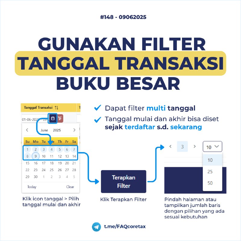 148. Mengapa data buku besar hanya memuat data satu bulan ke belakang? bagaimana cara melihat transaksi buku besar sebelum itu?#PembayaranPer 14:00 WIB 09/06/2025Buku Besar Wajib Pajak adalah semacam 