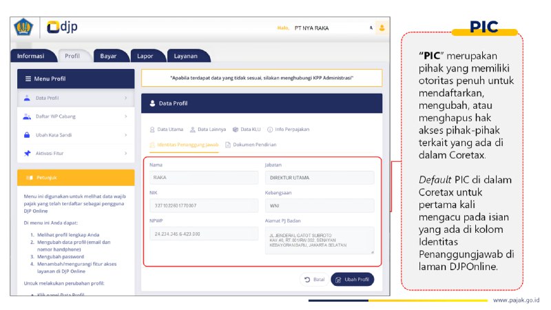 8. Apa itu PIC dan siapa yang akan menjadi PIC dalam sistem Coretax? #ManajemenAkses