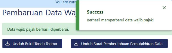 ✨ Baru saja dilaporkan bahwa modul pendaftaran sudah normal kembali.Bila masih mengalami error, dicoba klik beberapa kali (coba ulang) sampai berhasil. Saya coba 2 kali klik simpan di informasi umum berhasil setelah sempat keluar error 