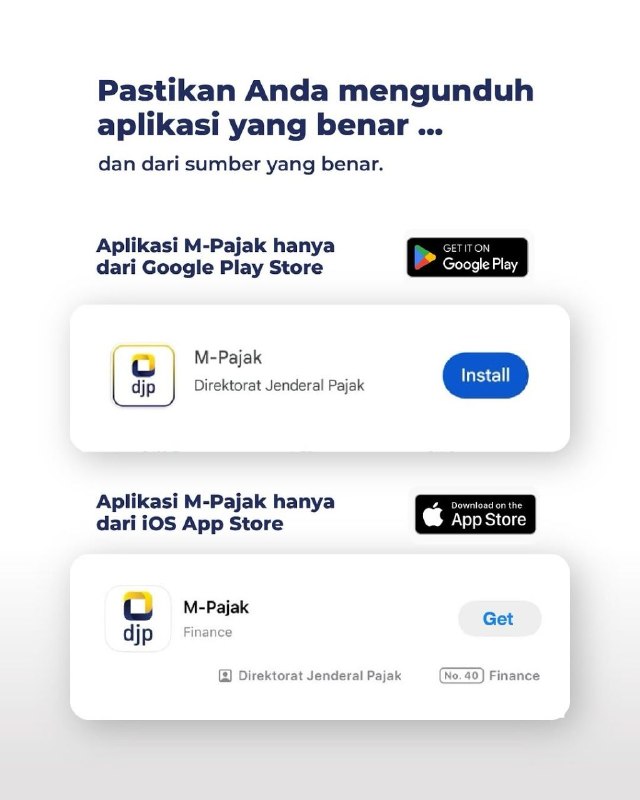 📱 LAPOR SPT TAHUNAN CORETAX VIA HP SEKARANG BISA!🔎 LANGKAH:1. Install aplikasi M-Pajak dari Google Play Store atau iOS App Store.2. Login menggunakan akun Coretax DJP Anda.3. Pilih menu SPT.4. Isi dan kirimkan laporan pajak sesuai dengan panduan yang tersedia.✅ JANGAN LUPA:• Pastikan Anda mengunduh aplikasi M-Pajak hanya melalui Playstore atau Appstore. (HATI HATI)• Kriteria: Fitur ini saat ini diperuntukkan bagi WP Orang Pribadi Pegawai/Karyawan dengan penghasilan dari Satu Pemberi Kerja.• Status SPT: Hanya untuk SPT Normal (Bukan Pembetulan) dan berstatus Nihil.📲  TUTORIAL LENGKAP, kunjungi:🔗 s.kemenkeu.go.id/SPTMpajak--t.me/FAQcoretax📱 LAPOR SPT TAHUNAN CORETAX VIA HP SEKARANG BISA!🔎 LANGKAH:1. Install aplikasi M-Pajak dari Google Play Store atau iOS App Store.2. Login menggunakan akun Coretax DJP Anda.3. Pilih menu SPT.4. Isi dan kirimkan laporan pajak sesuai dengan panduan yang tersedia.✅ JANGAN LUPA:• Pastikan Anda mengunduh aplikasi M-Pajak hanya melalui Playstore atau Appstore. (HATI HATI)• Kriteria: Fitur ini saat ini diperuntukkan bagi WP Orang Pribadi Pegawai/Karyawan dengan penghasilan dari Satu Pemberi Kerja.• Status SPT: Hanya untuk SPT Normal (Bukan Pembetulan) dan berstatus Nihil.📲  TUTORIAL LENGKAP, kunjungi:🔗 s.kemenkeu.go.id/SPTMpajak--t.me/FAQcoretax