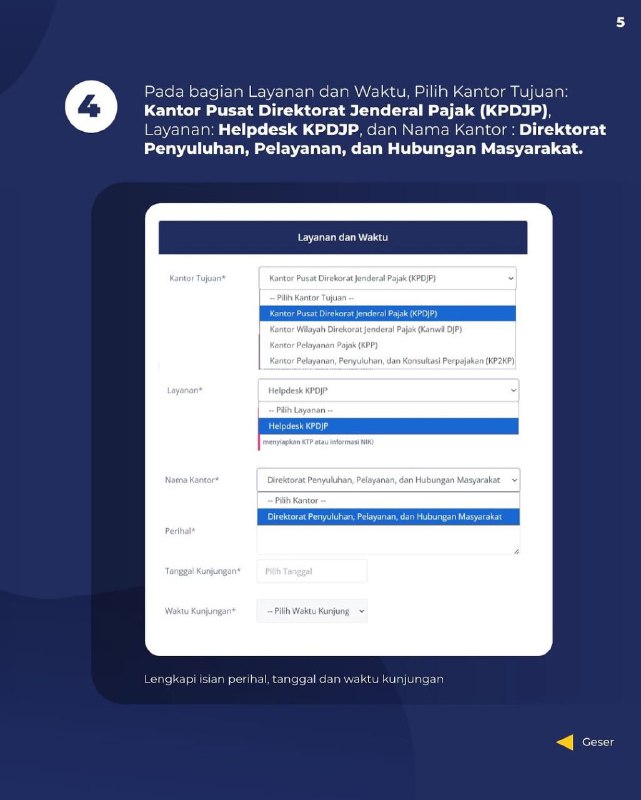Mau lapor SPT tapi sibuk di hari kerja? Tenang, #KawanPajak! Kantor Pajak kini hadir lebih dekat dengan membuka layanan di akhir pekan (Sabtu & Minggu) untuk mendampingi kamu menuntaskan kewajiban pelaporan SPT Tahunan.Pastikan #KawanPajak memantau secara berkala akun media sosial KPP di wilayah domisili masing-masing untuk mengetahui jadwal operasional unit kerja terdekat, ya! Jangan lupa ambil tiket antrean terlebih dahulu melalui kunjung.pajak.go.id. Seluruh layanan kami tidak dipungut biaya alias GRATIS, jadi tetap waspada terhadap segala bentuk penipuan atau calo karena #KamiDampingiSampaiBerhasil!Mau lapor SPT tapi sibuk di hari kerja? Tenang, #KawanPajak! Kantor Pajak kini hadir lebih dekat dengan membuka layanan di akhir pekan (Sabtu & Minggu) untuk mendampingi kamu menuntaskan kewajiban pelaporan SPT Tahunan.Pastikan #KawanPajak memantau secara berkala akun media sosial KPP di wilayah domisili masing-masing untuk mengetahui jadwal operasional unit kerja terdekat, ya! Jangan lupa ambil tiket antrean terlebih dahulu melalui kunjung.pajak.go.id. Seluruh layanan kami tidak dipungut biaya alias GRATIS, jadi tetap waspada terhadap segala bentuk penipuan atau calo karena #KamiDampingiSampaiBerhasil!