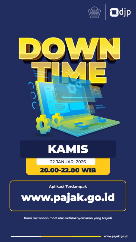 Downtime situs pajak.go.id