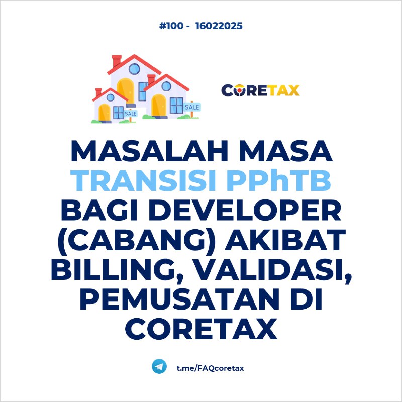100. Wajib Pajak Badan melakukan kegiatan usaha penyerahan tanah/bangunan dengan pembeli mengangsur pembayaran. Penyerahan dilakukan oleh Wajib Pajak cabang. Wajib Pajak menanyakan atas pembayaran PPh pengalihan tanah/bangunan (setor sendiri) Masa Pajak Desember 2024 yang saat ini sudah tidak dapat dibuat billing melalui DJP Online karena pembuatan billing PPhTB hanya dapat dilakukan dengan Coretax.1. Apakah pembuatan billing pembayaran PPh pengalihan tanah/bangunan Desember 2024 dengan NPWP pusat melalui Coretax?2. Jika pembayaran dengan NPWP pusat, bagaimana pengisian NTPN pada SPT Masa Unifikasi Cabang Desember 2024?3. Jika atas satu tanah/bangunan pembeli mengangsur pada tahun pajak 2024 dan 2025, apakah validasi PHTB dapat dilakukan dengan pembayaran melalui NPWP cabang pada 2024 dan NPWP pusat pada 2025?#Pembayaran #PHTB