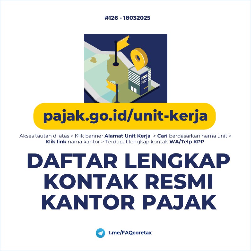 126. Cara menemukan kontak WhatsApp/Telegram resmi Kantor Pajak, KPP atau Kanwil, di mana?#CoretaxUmum
