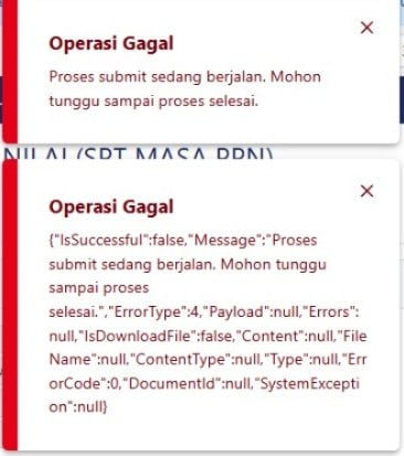 BANTUAN LAYANAN INI DITUTUP. SILAKAN TIKET MELATI sesuai FAQ 120#SolusiSementara Bapak ibu yang terkendala Proses Submit Sedang Berjalan (Saat proses Submit SPT), Silakan PM saya di @rahmatullahbarkat atau @rindang012 (Pilih salah satu, jangan double) dengan format sama persis di bawah (ketuk untuk copas):Eskalasi Proses Submit Sedang Berjalan
