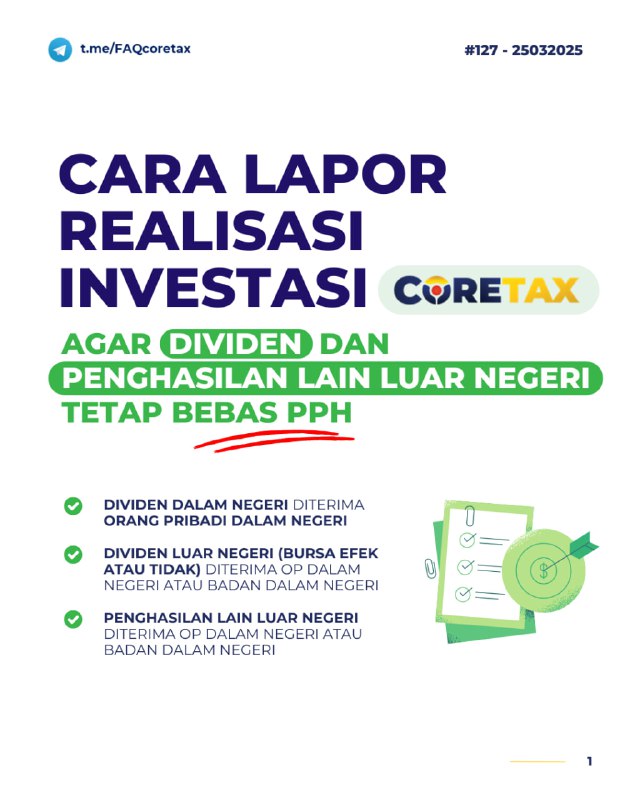 127. Bagaimana agar Dividen yang diterima dari Dalam atau Luar Negeri bisa bebas Pajak? Apakah wajib laporan realisasi investasi?#LayananAdministrasi#DividenBebasPajak