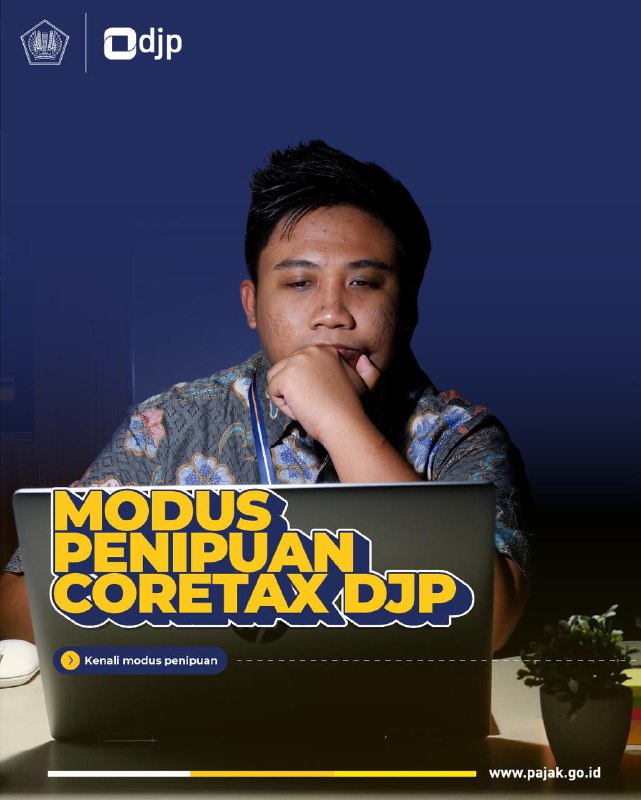 Sudah sering diup soal penipuan, biar tidak ada korban lagi.Cara gampangnya, selalu konfirmasi ke kontak resminya KPP di pajak.go.id/unit-kerja atau ke AR/penyuluh masing-masingModusnya:1. Pemutakhiran data2. Transfer pembayaran tunggakan dan kelebihan pembayaran pajak3. Aplikasi palsu .apk atau PDF4. Akses domain bukan pajak.go.id5. Transfer bea mterai biaya layanan pajak6. Membuka email bukan dari domain @pajak.go.idSelain itu, bisa lapor bareng ke 1. aduannomor.id2. aduankonten.idStay safe!Sudah sering diup soal penipuan, biar tidak ada korban lagi.Cara gampangnya, selalu konfirmasi ke kontak resminya KPP di pajak.go.id/unit-kerja atau ke AR/penyuluh masing-masingModusnya:1. Pemutakhiran data2. Transfer pembayaran tunggakan dan kelebihan pembayaran pajak3. Aplikasi palsu .apk atau PDF4. Akses domain bukan pajak.go.id5. Transfer bea mterai biaya layanan pajak6. Membuka email bukan dari domain @pajak.go.idSelain itu, bisa lapor bareng ke 1. aduannomor.id2. aduankonten.idStay safe!