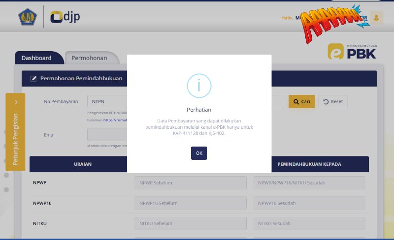 📢 e-Pbk Versi 3 Sudah Rilis di DJP Online!Telah release & deployment Aplikasi e-Pbk Versi 3 di DJP Online.💡 Aplikasi ini adalah layanan Pemindahbukuan (Pbk) Fully Automatic (Langsung muncul di menu 