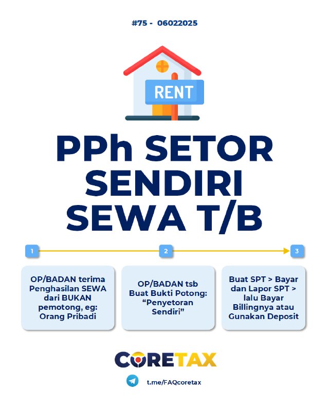 75. Bagaimana cara penyetoran sendiri PPh final atas sewa tanah dan bangunan di Coretax?#eBupotUnifikasi#PembayaranTerdapat Alur Baru Penyetoran Sendiri PPh Final atas Sewa Tanah dan Bangunan di Coretax  ✅ Ketentuan Penyetoran Sendiri PPh Final Sewa Tanah & Bangunan  