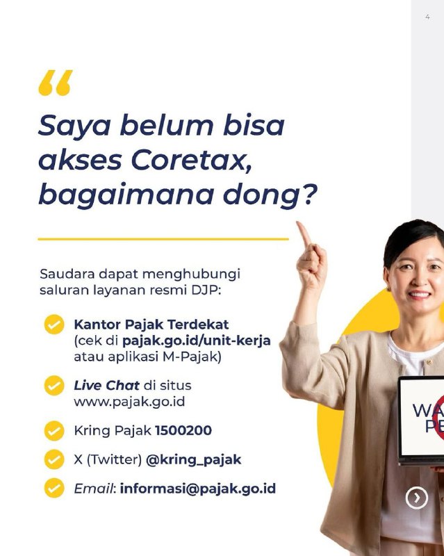 #Reminder Kemarin DJP mengirim email blast resmiSender ditjen.pajak@pajak.go.idIsinya, imbauan pembayaran tunggakan bagi WP yang memiliki tunggakan. Kemudian, arahan buat billing langsung di coretax dan bayar di channel resmi.Itu bukan penipuan ya ✅Yang penipuan itu yang minta unduh sesuatu, bayar meterai dsbnya, dan terutama tidak menggunakan domain resmi pajak.go.id.Terima kasih#Reminder Kemarin DJP mengirim email blast resmiSender ditjen.pajak@pajak.go.idIsinya, imbauan pembayaran tunggakan bagi WP yang memiliki tunggakan. Kemudian, arahan buat billing langsung di coretax dan bayar di channel resmi.Itu bukan penipuan ya ✅Yang penipuan itu yang minta unduh sesuatu, bayar meterai dsbnya, dan terutama tidak menggunakan domain resmi pajak.go.id.Terima kasih