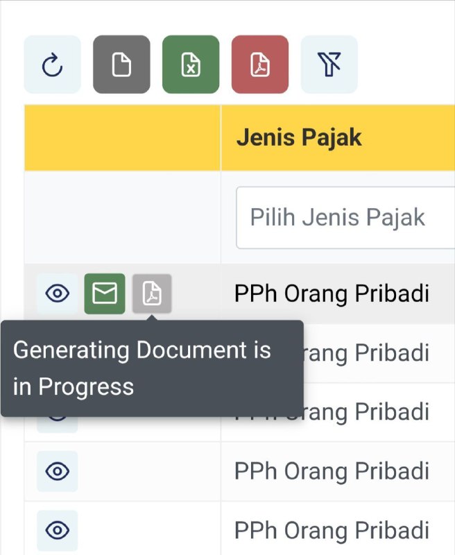 Pengantar polling. Kendala terhambat saat unduh PDF induk SPT yang dilaporkan, dengan keterangan 