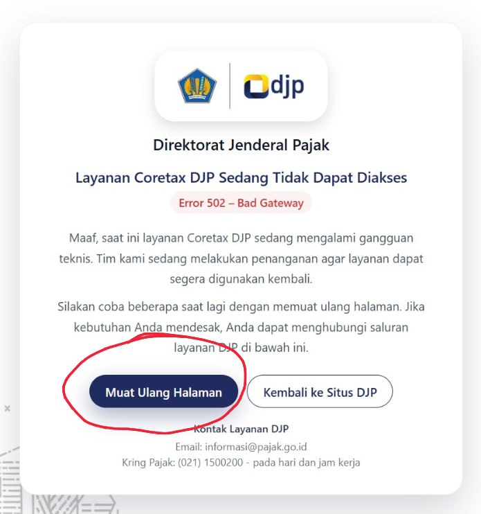 #Reminder #SolusiErrorSepertinya jika ketemu:- error 502 - Badegateway; atau - error notifikasi merah 