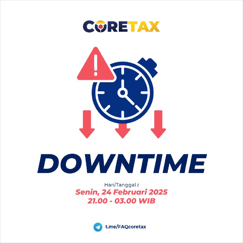 #DownTimeSenin, 24 Februari 2025Pukul 21.00 - 03.00 WIB