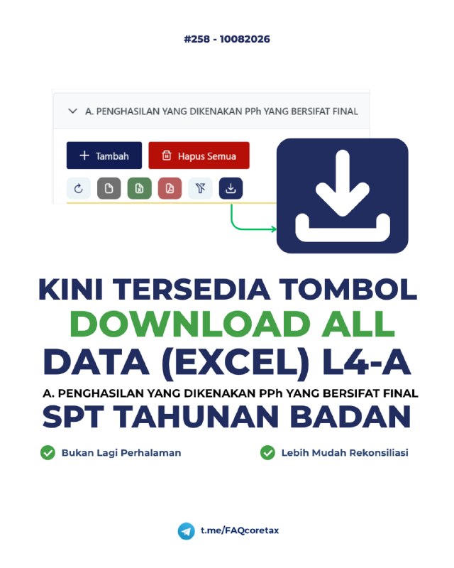 #UpdateCoretax #SPTTahunanBadan #DownloadAll258. 📢 UPDATE CORETAX: FITUR 