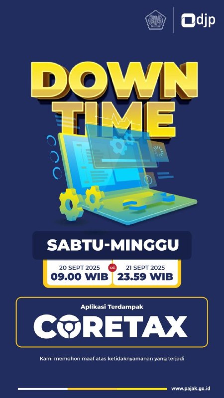 #DowntimeRekan rekan PKP silakan menyesuaikan.eFaktur Desktop tidak terdampak.🙏🙏