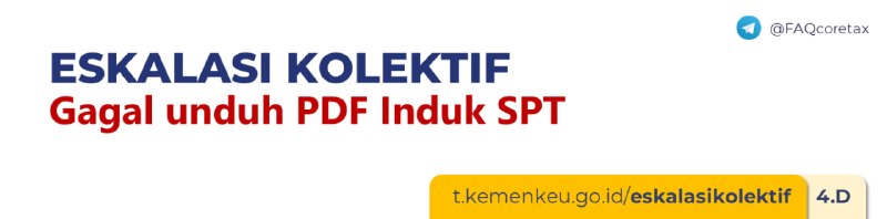 🚨 #EskalasiKolektif: 4.D. PDF SPT Tidak Dapat Diunduh (Tahunan Badan dan OP)Eskalasi ini ditujukan bagi WP Badan atau OP yang tidak dapat mengunduh SPT Tahunan yang sudah dilaporkan, karena saat klik icon PDF di SPT Dilaporkan:* Tertahan diproses 