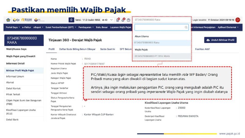 29. Belum ada pilihan impersonating Badan di Login Coretax orang pribadi, apa solusinya?#eFaktur#ManajemenAkses