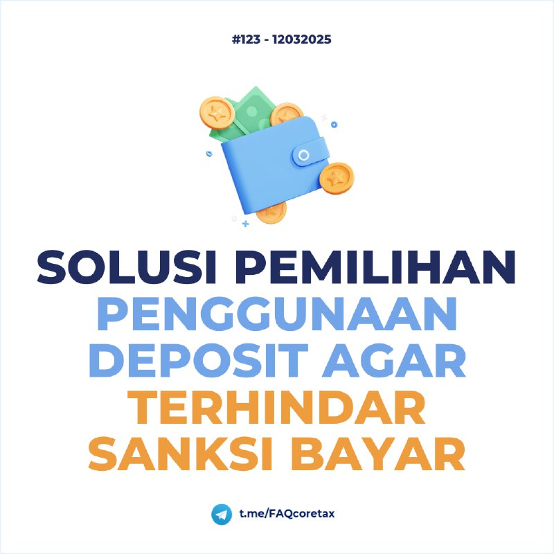 123. Bagaimana cara memilih/mengatur deposit yang digunakan untuk pelaporan SPT agar terhindar dari sanksi keterlambatan bayar? mengingat saya mengisi Deposit untuk 21 dan PPN secara terpisah, dan deposit PPN di setor belakangan setelah tanggal 15. Saya ingin memastikan bahwa meskipun saya lapor SPT PPN lebih dahulu dari SPT 21, deposit yang digunakan adalah Deposit PPN yang setor belakangan tersebut dan bukan menggunakan Deposit PPh pasal 21. Apakah ada solusinya?#Pembayaran ⁉️ Masalah yang Terjadi:
