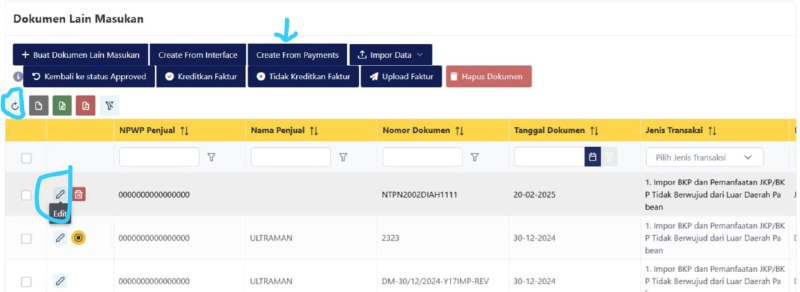 #updateinfo  Untuk pengkreditan pembayaran PPN atas BKPTB/JLN, setelah get data dari menu 
