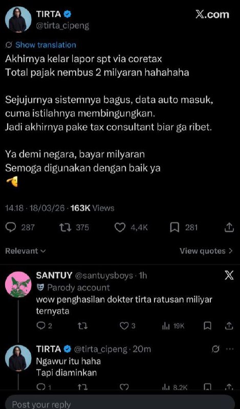 Baru aja dibahas, soal kurang bayar. Panutan 👍
