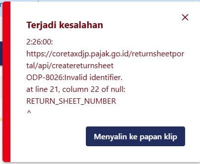 #updateinfo Atas kendala error dengan notifikasi sebagaimana terlampir      