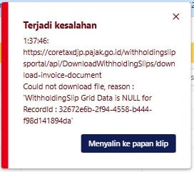 #InfoPenangananKendalaPer 14:14 WIBError saat unduh BPPU yang telah diterbitkan dengan keterangan 